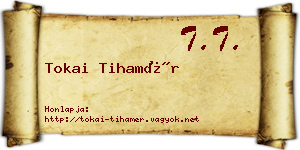 Tokai Tihamér névjegykártya
