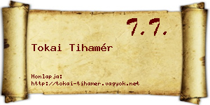 Tokai Tihamér névjegykártya